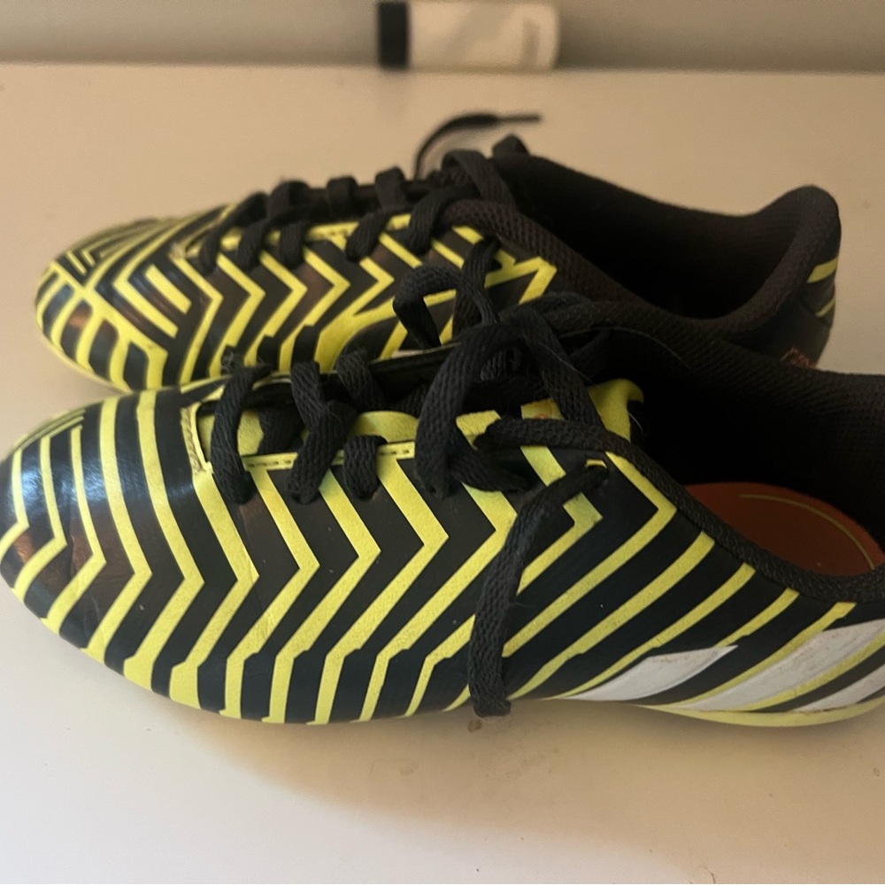 Black and Yellow Striped adidas soccer  cleats